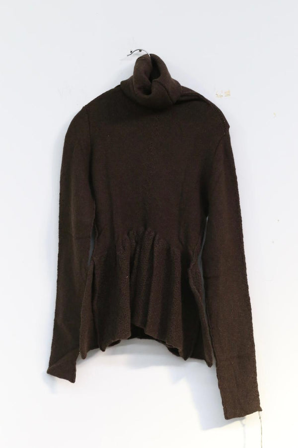 Daniel Andresen high -neck pullover Coucal coffee color